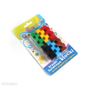 Creative Design Blocks Shape Wax Crayons For Sale