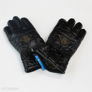 China supplier men outdoor waterproof windproof pu gloves for winter