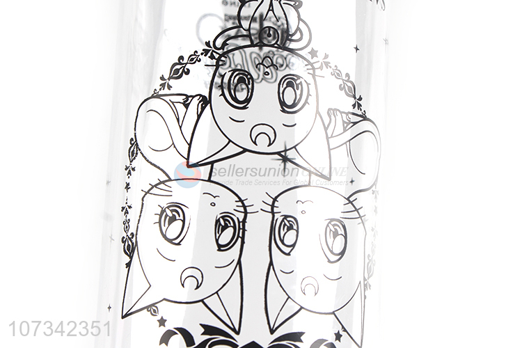 Cartoon Design Plastic Water Bottle Portable Sports Bottle