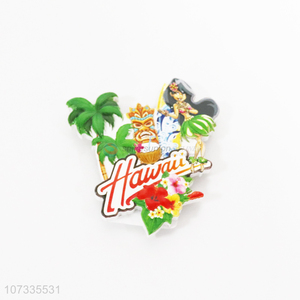 Wholesale creative Hawaii style resin fridge magnet resin souvenir