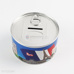 Best Sale Tin Can Piggy Bank Round Money Box