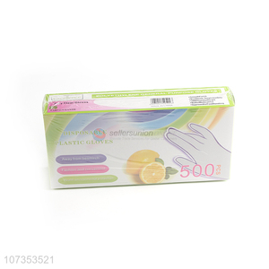 Premium quality 500pcs transparent disposable plastic gloves household gloves