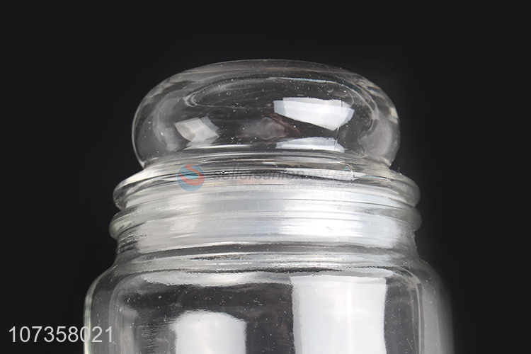 Good quality transparent glass candy jar glass cookie container