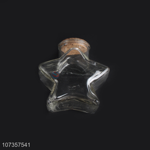 China manufacturer transparent star shape glass candy jar cookie jar