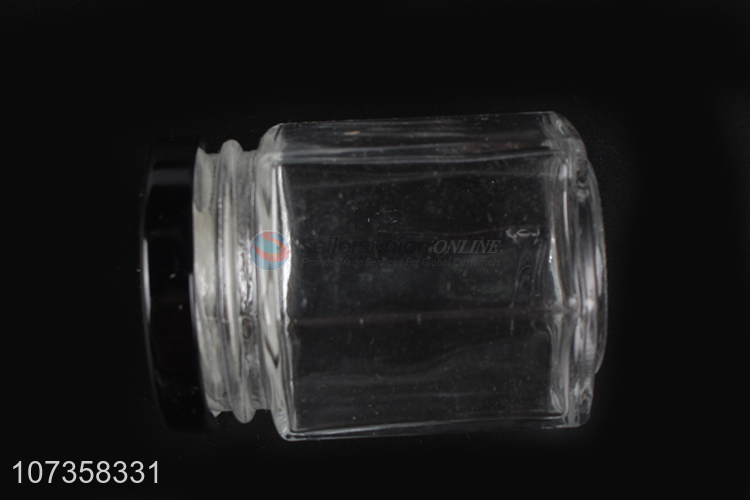 Good quality transparent flower tea glass jar candy jar cookie jar