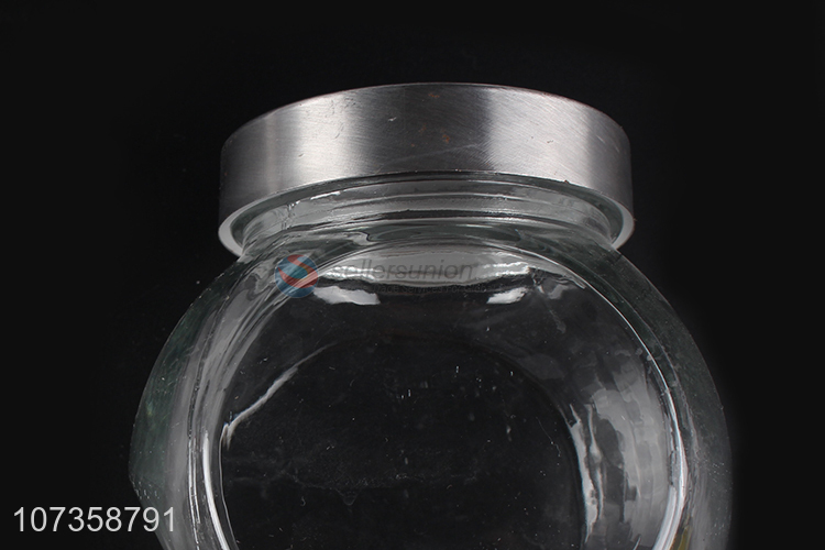 Good quality clear flower tea glass jar dried fruit storage container