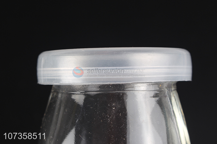Factory price transparent flower tea glass jar candy jar for kitchen
