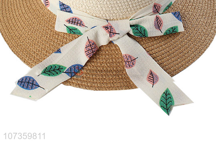 Fashion Design Straw Hat Round Cap Summer Sun Hat