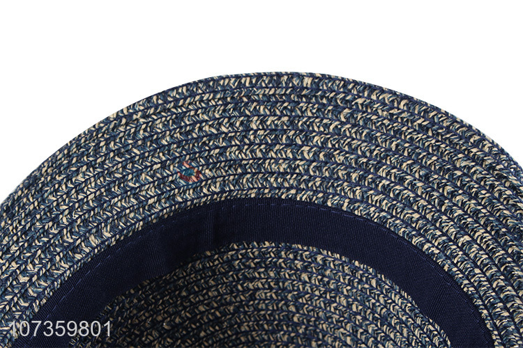 High Quality Straw Fedora Hat Breathable Billycock Hat