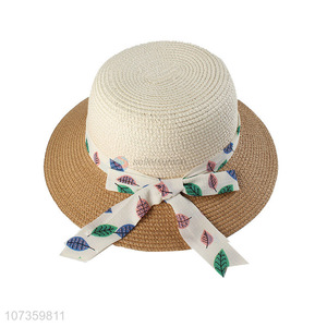Fashion Design Straw Hat Round Cap Summer Sun Hat