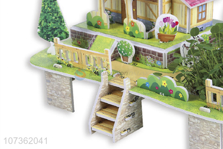 Contracted Design Russian Cozy Farm 3D Planting Puzzle Diy Toys For Kids