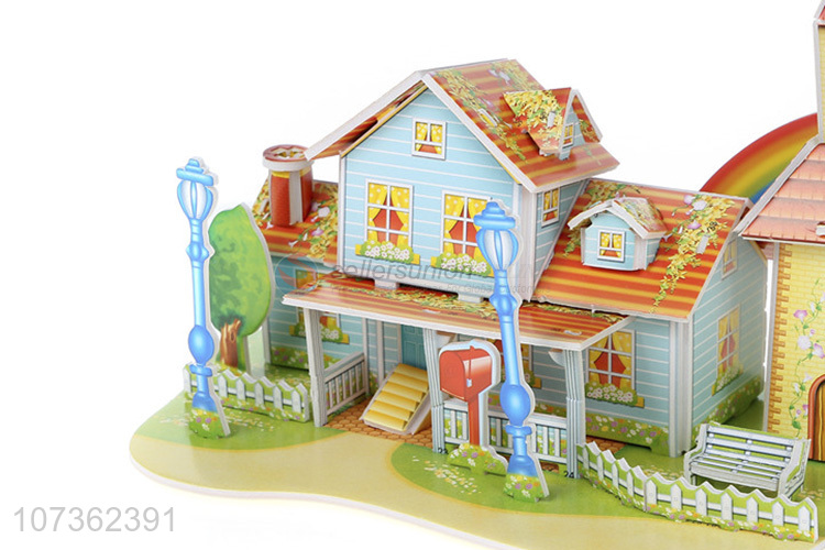 Competitive Price 3D Rainbow House Jigsaw Puzzle Diy Educational Toys