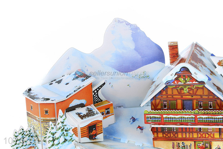 Promotional Toys Russian Intelligent 3D Carton Castle Children Ski Resort Puzzle Toy