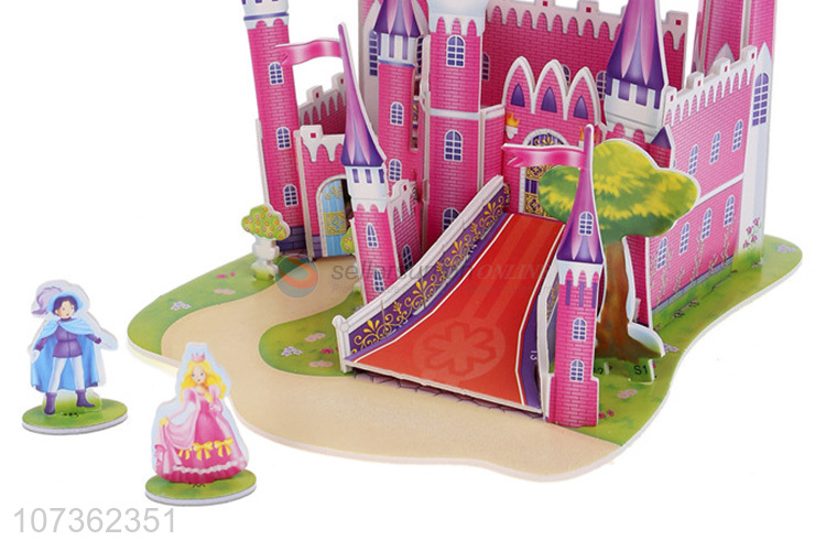 New Popular Russian Educational Toys Creative Pink Castle Diy Jigsaw Puzzle Toy