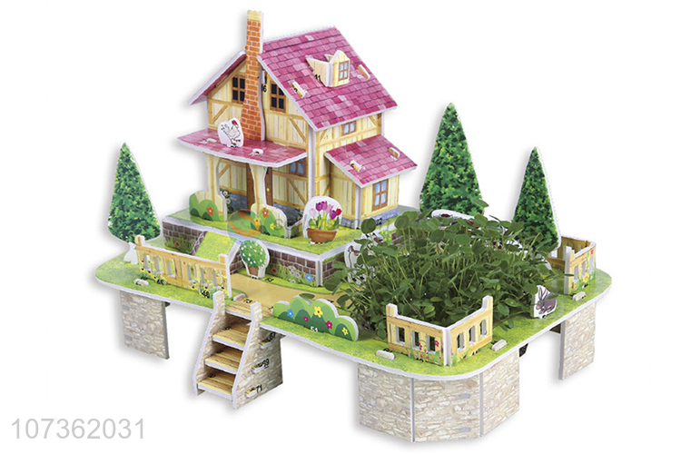 Cheap Promotional Gifts Kids 3D Cozy Farm Mini Planting Puzzle Diy Toys