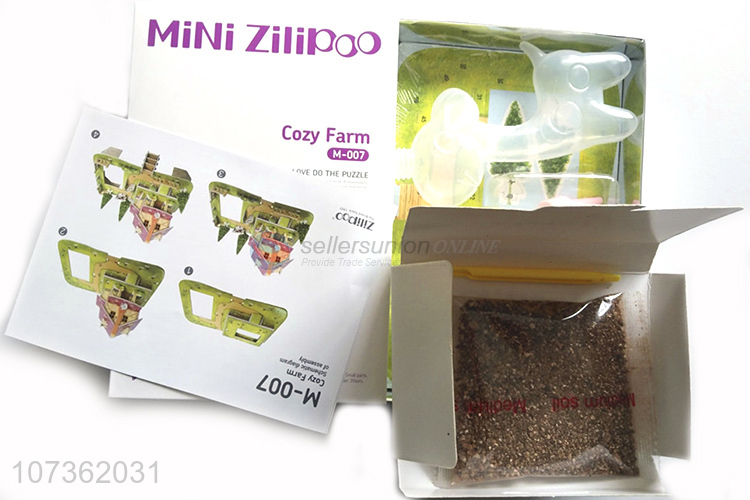 Cheap Promotional Gifts Kids 3D Cozy Farm Mini Planting Puzzle Diy Toys