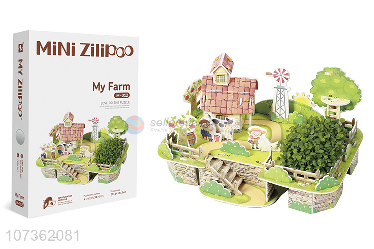 Wholesale Kids Educational Toys My Farm 3D Mini Planting Puzzle Diy Toys