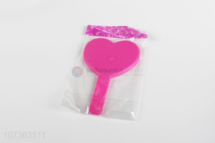 New Product Heart Shaped Cosmetic Makeup Handheld Mirror For Girls