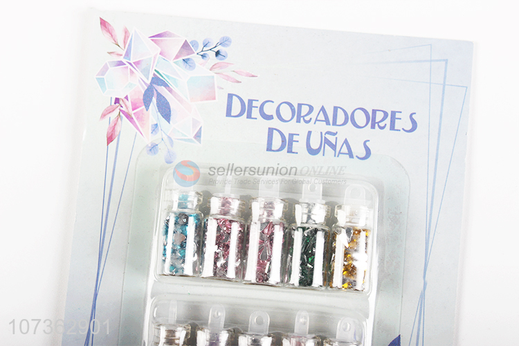 Wholesale 10 Bottle Nail Art Sequins Decoration Nail Art Diy Accessories