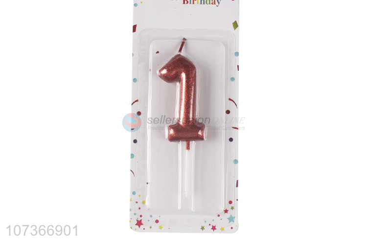 Wholesale Popular Design Number 1 Paraffin Wax Happy Birthday Candle
