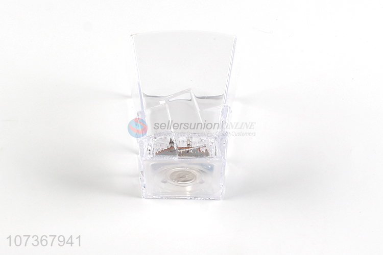 Good market liquid activate blinking plastic diamond cup drinking cup