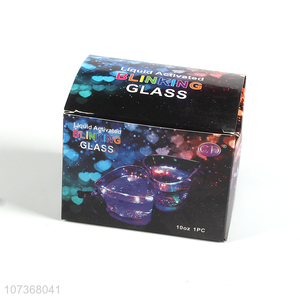 Hot products liquid activate led flashing plastic heart cup whisky cup