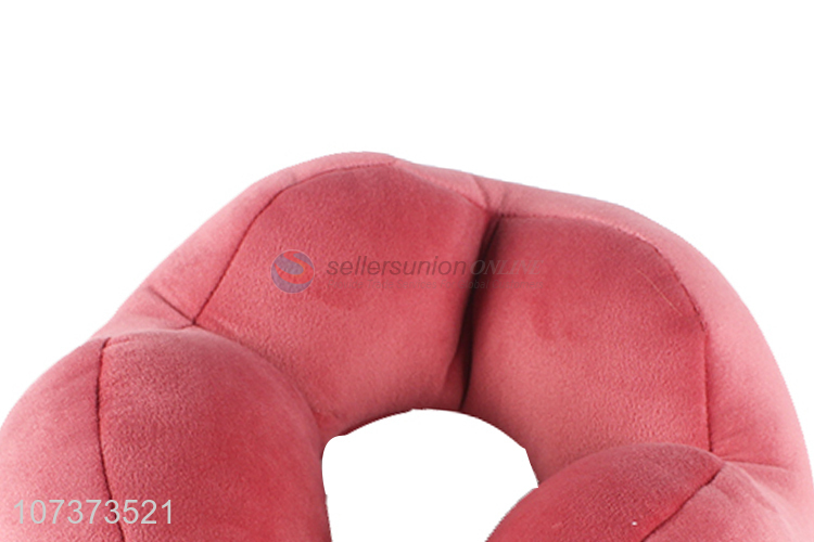 High quality solid color flexible hose hump pillow travel neck pillow