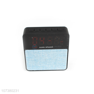 Custom portable Alarm Clock Wireless Bluetooth Speaker Support FM Radio TF Card USB AUX
