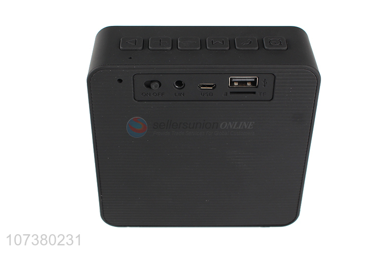 Customportable  Alarm Clock Wireless Bluetooth Speaker Support FM Radio TF Card USB AUX