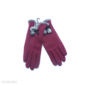 Fashion Outdoor Keeping Warm Gloves Ladies Winter Mirco Velvet Gloves