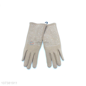 New Arrival Winter Warm Ladies Fashion Mirco Velvet Gloves