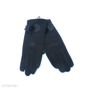 Hot Selling Ladies Winter Gloves Fashion Mirco Velvet Gloves