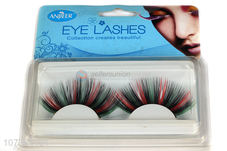 Best Price Women Makeup Supplies Fashion Colored False Eyelashes