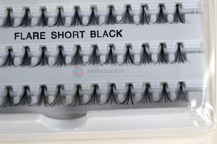 Wholesale Flare Long Black False Eyelashes Soft Individual Cluster Eyelashes