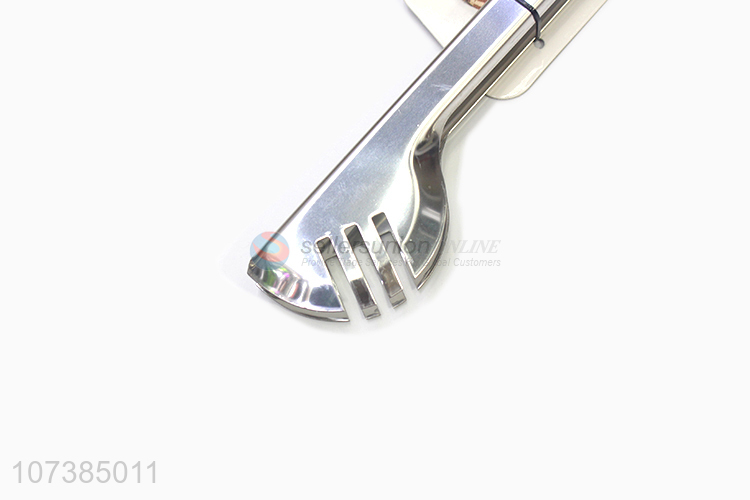 Good supplier 9 inch stainless steel serving tong metal food tong
