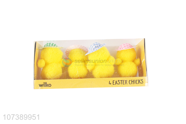 Wholesale Cute Design Easter Small Yellow Chicken Festival Decoration