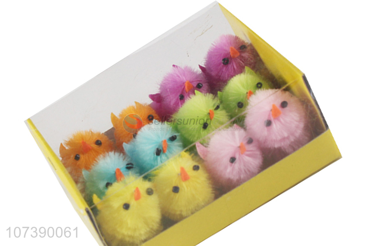 Wholesale Price Easter Decoration Cute Mini Colorful Chicks