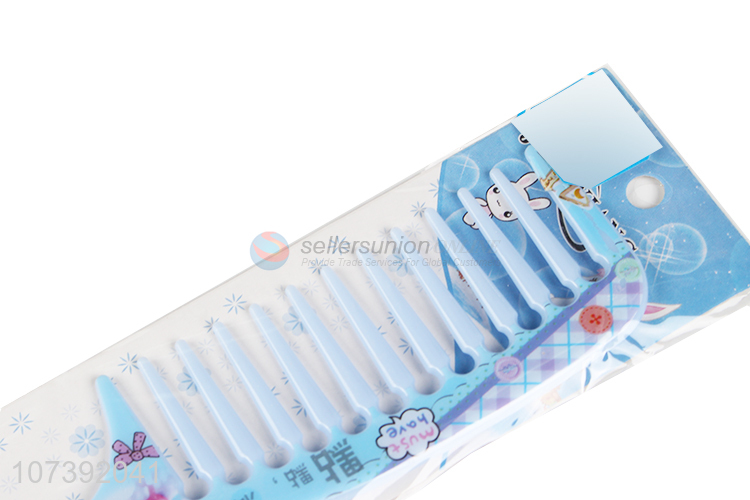 Wholesale Custom Cartoon Pattern Hair Brush Plastic Wide Tooth Comb