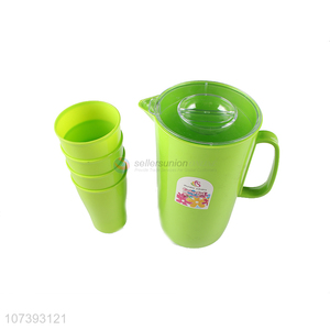 Wholesale Colorful Plastic Cold Kettle Water Jug With 4 Cups