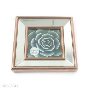 High quality 4*4 inch MDF photo frame square wood picture frame