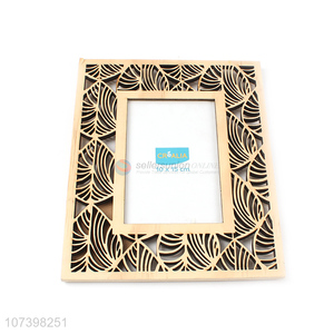 Wholesale rectangular hollow carved MDF photo frame for decoration