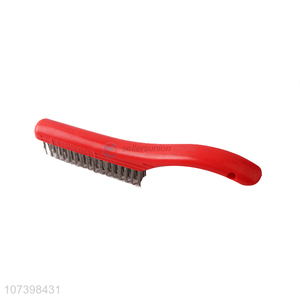 Custom Steel Wire Brush With Curved Plastic Handle