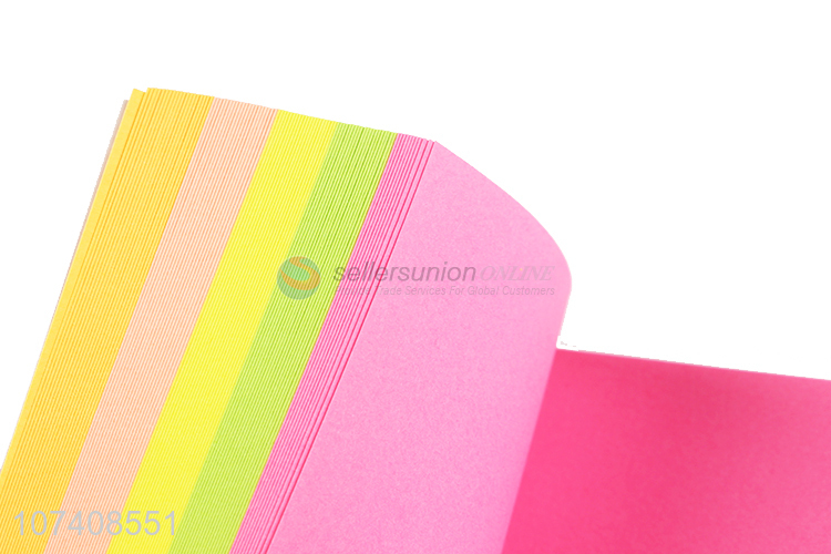 High quality private label fluorescent sticky notes/adhesive note pad