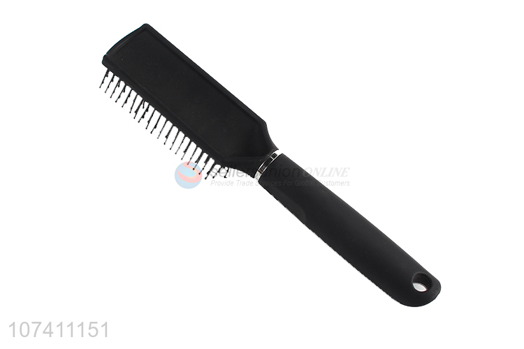 Factory price black silver household plastic comb pp needle hair brush