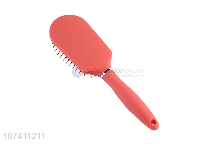 Hot selling pink-orange air cushion comb paddle hair brush