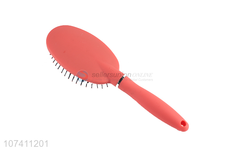 Latest arrival pink-orange plastic hair comb air cushion comb