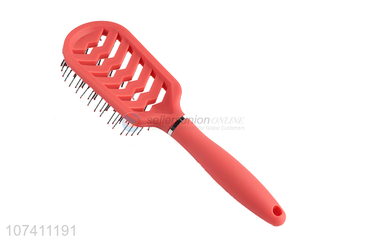 Factory direct sale pink-orange plastic hair styling comb sparerib comb for men