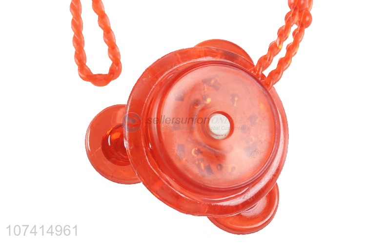 New Product Luminous Led Children Cartoon Flashing Gyro Necklace Toy