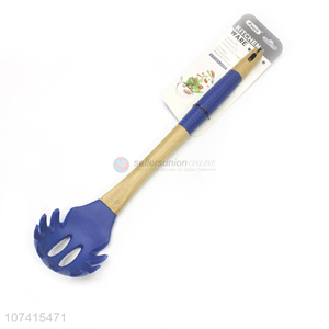 New Product Silicone Spaghetti Spatula With Bamboo Handle