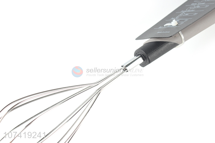 Custom Stainless Steel Egg Whisk With Non-Slip Handle